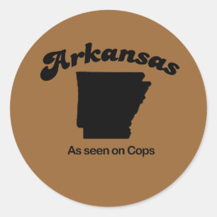 Arkansas Motto - se Cops Runt Klistermärke