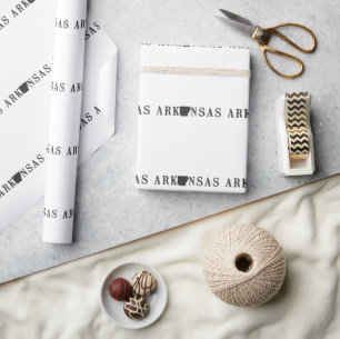 Arkansas Namn med delstat Shaped Brev Presentpapper