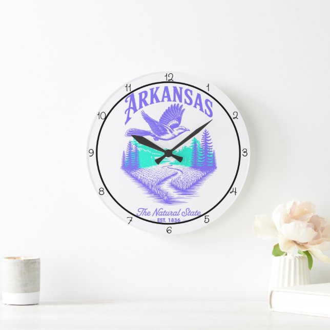 Arkansas Natural State Timepiece Stor Klocka (Hem)