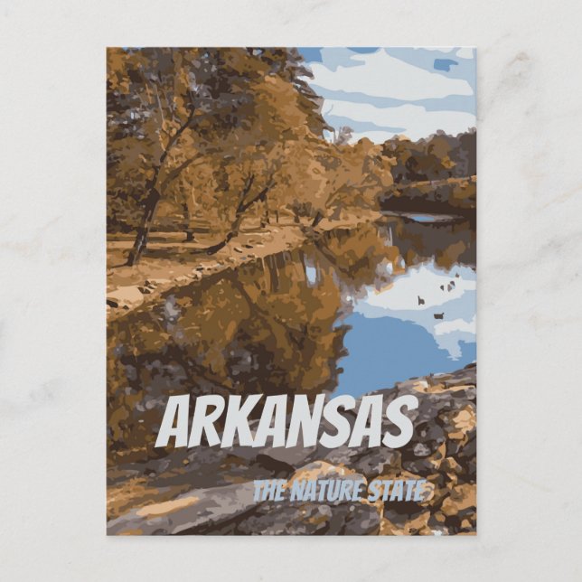 Arkansas, naturskyddskort vykort (Framsida)