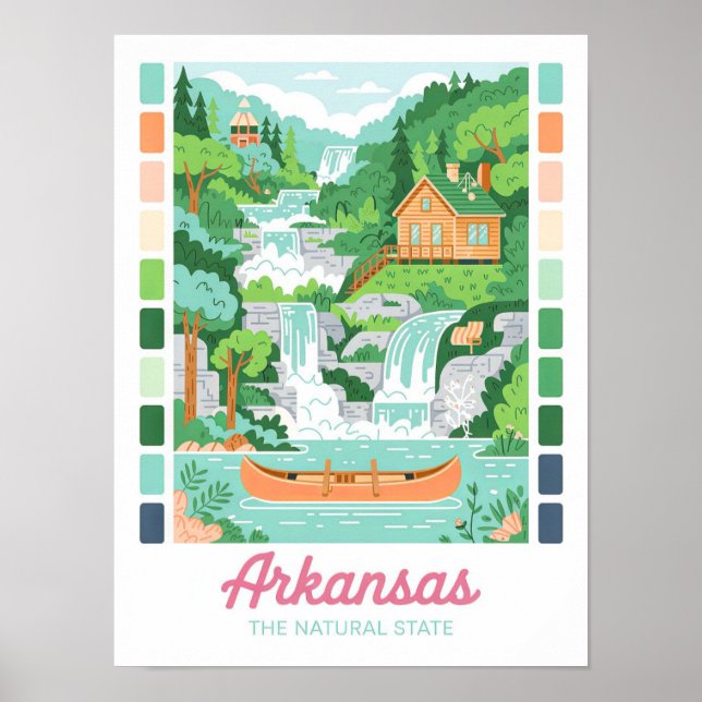 Arkansas, naturstat, sommarresa poster (Framsidan)