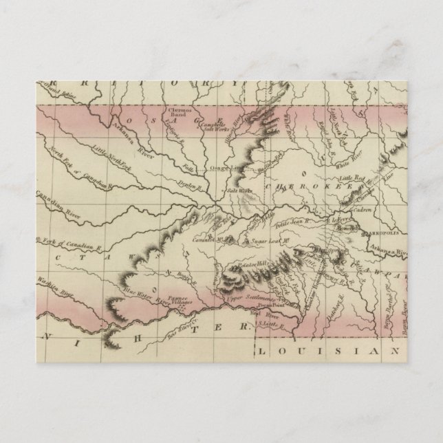 Arkansas, Oklahoma Vykort (Framsida)