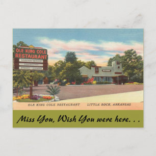 Arkansas, Ole Kung Cole Restaurant Vykort