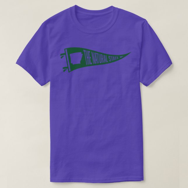 Arkansas Pennant, Grönten för naturstaten T Shirt (Design framsida)