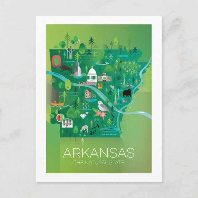 Arkansas Postcard Vykort (Framsida)
