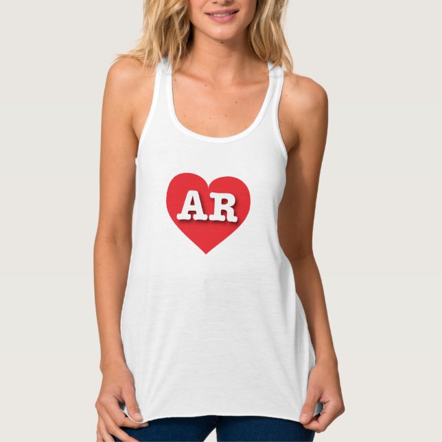Arkansas Red Heart - I kärlek AR Linne Med Racerback (Framsida)