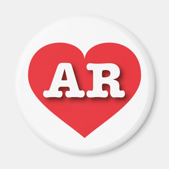 Arkansas Red Heart - I kärlek AR Magnet (Framsidan)