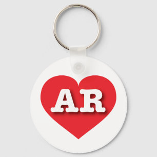 Arkansas Red Heart - I kärlek AR Nyckelring