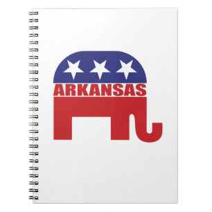 Arkansas republikanelefant anteckningsbok med spiral
