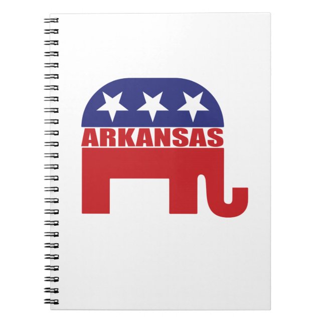 Arkansas republikanelefant anteckningsbok med spiral (Framsidan)