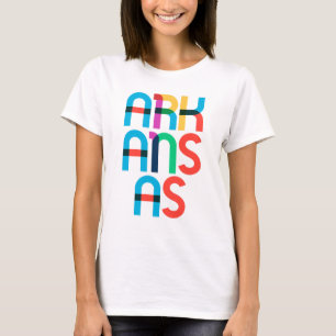 Arkansas Retro-Vintage, färgfull 80-sekunderstyp T Shirt