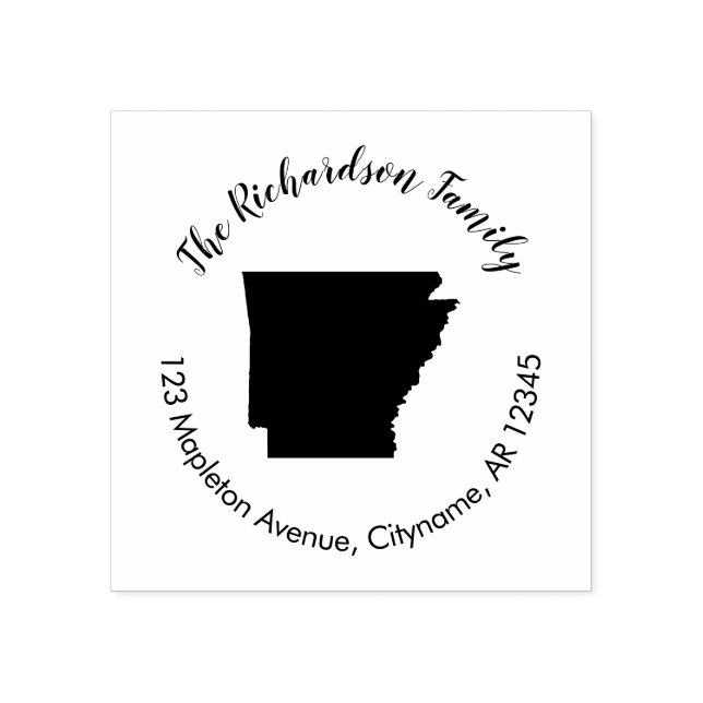 Arkansas returadress gummi frimärke stämpel (Tryck)