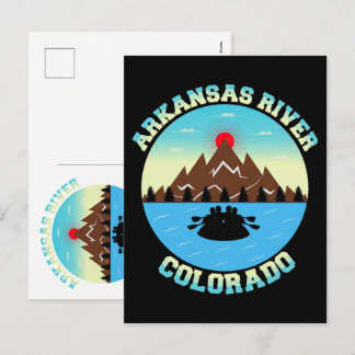 Arkansas River Colorado Äventyrs Vector T-Shirt Helg Vykort