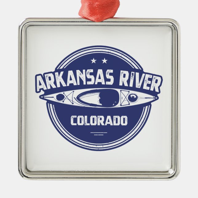 Arkansas River, Colorado Julgransprydnad Metall (Framsidan)