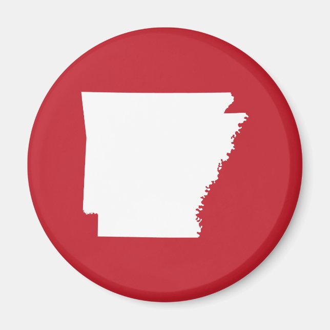 Arkansas röd och vit magnet (Framsidan)