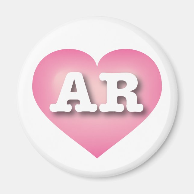 Arkansas Rosa Fade Heart - I kärlek AR Magnet (Framsidan)