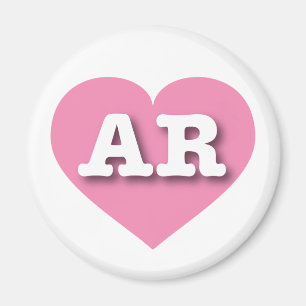 Arkansas Rosa Heart - I kärlek AR Magnet