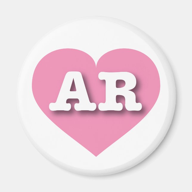 Arkansas Rosa Heart - I kärlek AR Magnet (Framsidan)