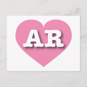 Arkansas Rosa Heart - I kärlek AR Vykort
