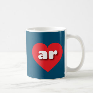 Arkansas-rött hjärta - I kärlek ar Kaffemugg
