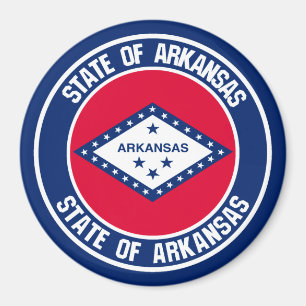 Arkansas Round Emblem Magnet