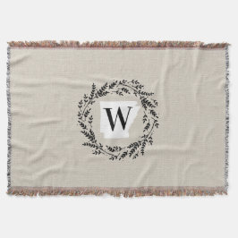 Arkansas Rustik andningsdos Monogram Throw Blanket Filt