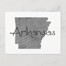Arkansas Shaped Vintage Grått Chalkboard Black Nam Vykort