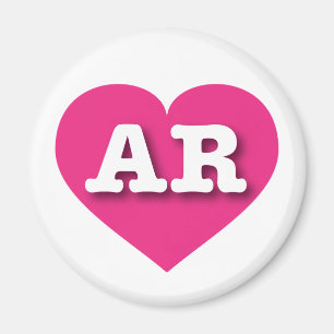 Arkansas Shock rosa Heart - I kärlek AR Magnet