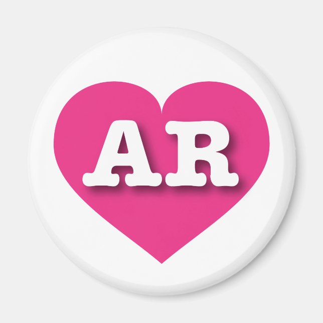 Arkansas Shock rosa Heart - I kärlek AR Magnet (Framsidan)