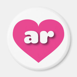 Arkansas shock rosa hjärta - I kärlek ar Magnet