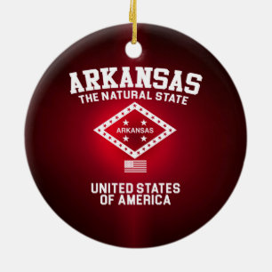 Arkansas som de naturliga påstår julgransprydnad keramik