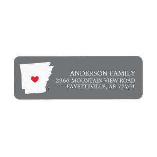 ARKANSAS-stat Flytta Returadressetikett Returadress Etikett