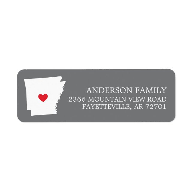 ARKANSAS-stat | Flytta Returadressetikett Returadress Etikett (Framsidan)