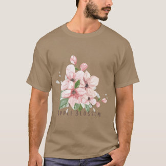 Arkansas State Apple Blommar Flower Watercolor Sti T Shirt