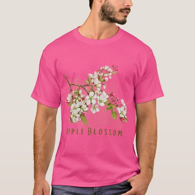 Arkansas State Apple Blossom Blomvatten Färgrik Va T Shirt (Framsida)
