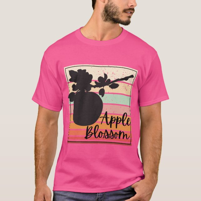 Arkansas State Apple Blossom Flower Rainbow Sticke T Shirt (Framsida)