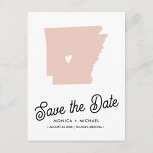 ARKANSAS State Destination Wedding - ANY FÄRG! Meddelande Vykort