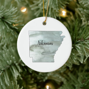 Arkansas State Illustration Julgransprydnad Keramik