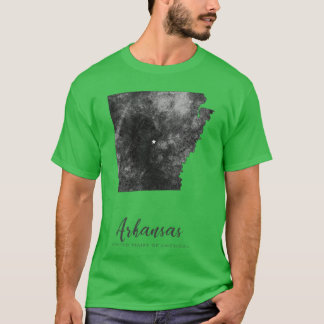 Arkansas State Karta Art Grunge Silhouette T Shirt