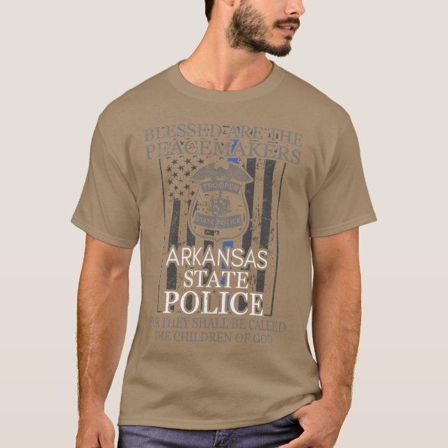 Arkansas State Police Support Arkansas State Troop T Shirt (Framsida)