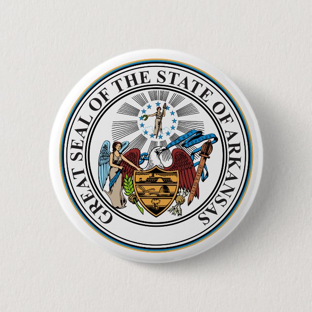 Arkansas State Seal Emblem Knapp (Framsida)