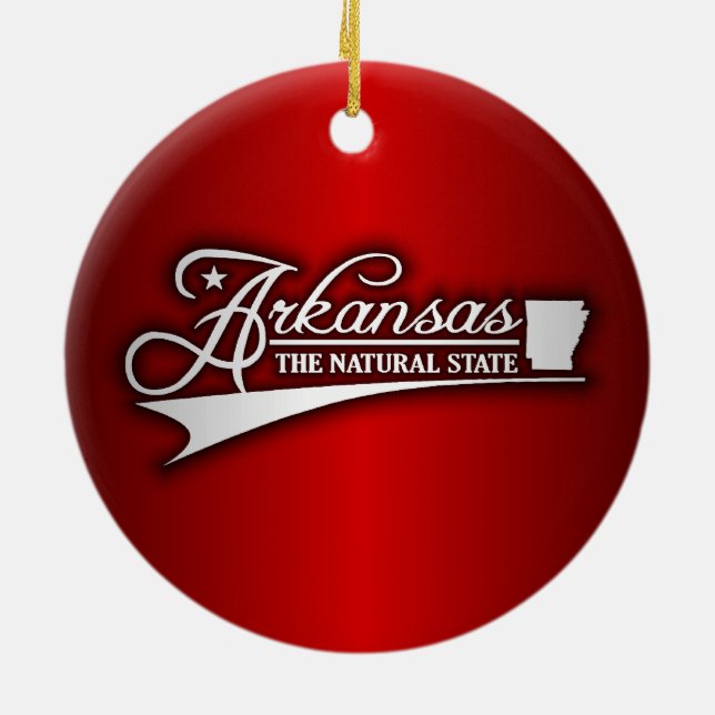 Arkansas-staten Mine Julgransprydnad Keramik (Baksidan)
