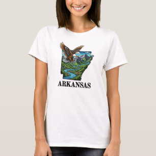 Arkansas-staten Tatto Stil Örn bergen T Shirt