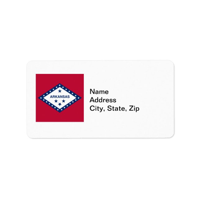 Arkansas Statlig flagga Adress Adressetikett (Framsidan)