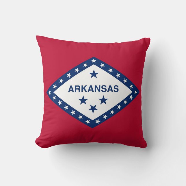 Arkansas Statlig flagga American MoJo Pillow Kudde (Framsida)