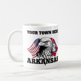 ⭐ Arkansas Statlig flagga Anpassad design Kaffemugg