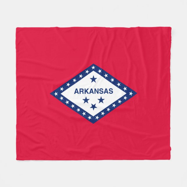 Arkansas Statlig flagga Design Fleecefilt (Framsidan (Horisontell))