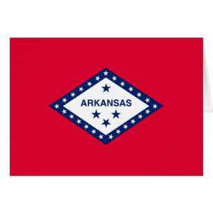 Arkansas Statlig flagga Design Hälsningskort