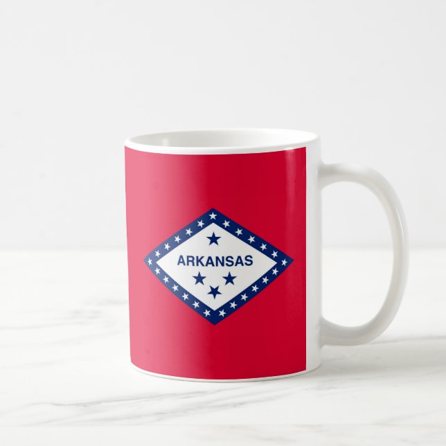 Arkansas Statlig flagga Design Kaffemugg (Höger)