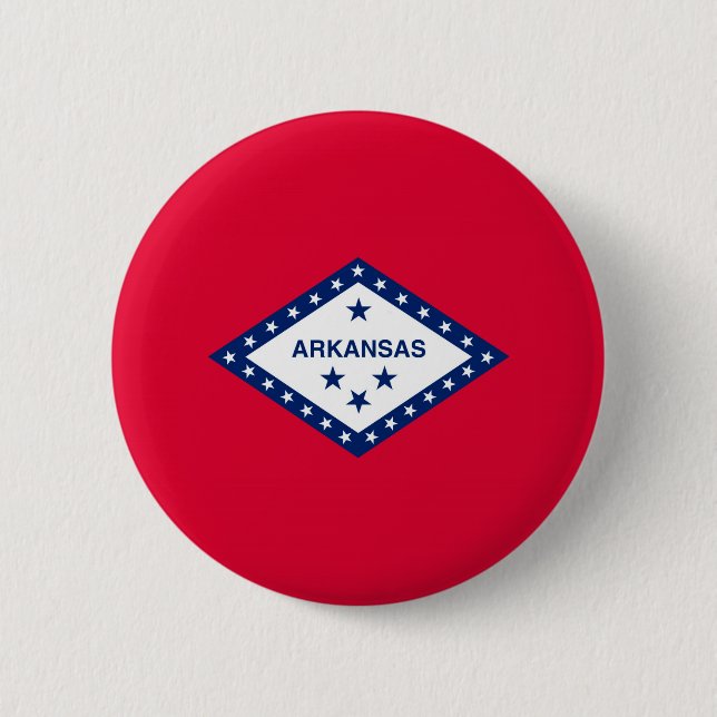 Arkansas Statlig flagga Design Knapp (Framsida)